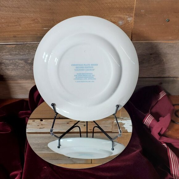 Avon Christmas Plate Series - 1974 - Country Church - by Enoch Wedgwood - Picture 5 of 5